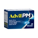 Advil PM (20 カウント) 痛み リレバー/ナイトタイム 睡眠援助 上塗を施してあるカプレット、200mg Ibuprofen、38mg Diphenhydramine