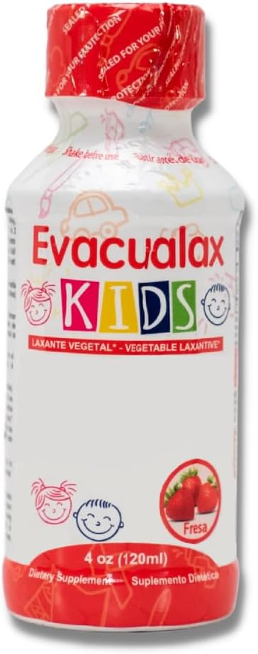 子供の液体のいちごの味 - 乳酸ベジエタール100%ナチュラル - サポート消化 - 便秘救済 - スツール軟化剤 - 腸の規則 - センナはプルーンジュースを残します - 4 oz