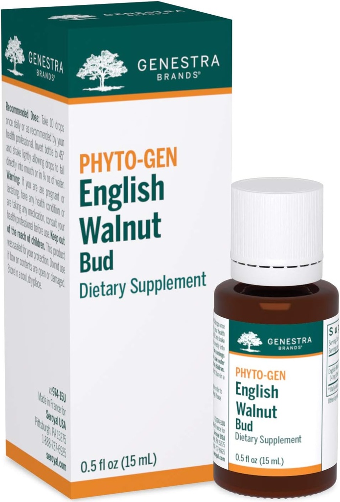 Genestraブランド英語クルミドブ | ハーブサプリメント | 0.5 fl. oz.