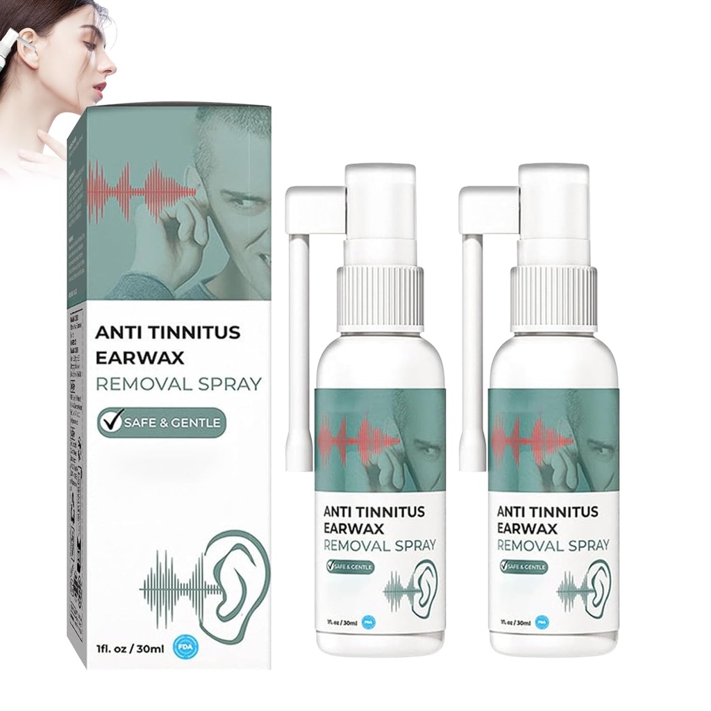 補聴器の修復スプレー、アンチ Tinnitus Earwaxの取り外しスプレー、Earwaxのクリーニングスプレー、耳(2PCS)のためのTinitusスプレー