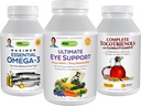 ANDREW LESSMAN 3製品目の健康バンドル - 360 Softgels Ultimate Eye Support、最大エッセンシャルオメガ-3、および完全なトコトリノ。 目の健康を促進し、支えて下さい。