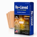 Re-Lieved 4% リドカイン パッチ最大強度 - アルミフリー、防水、米国製 - Superior スティック 痛みの軽減パッチ 素早く、関節と筋肉痛-3x6 インチ (31 カウント)