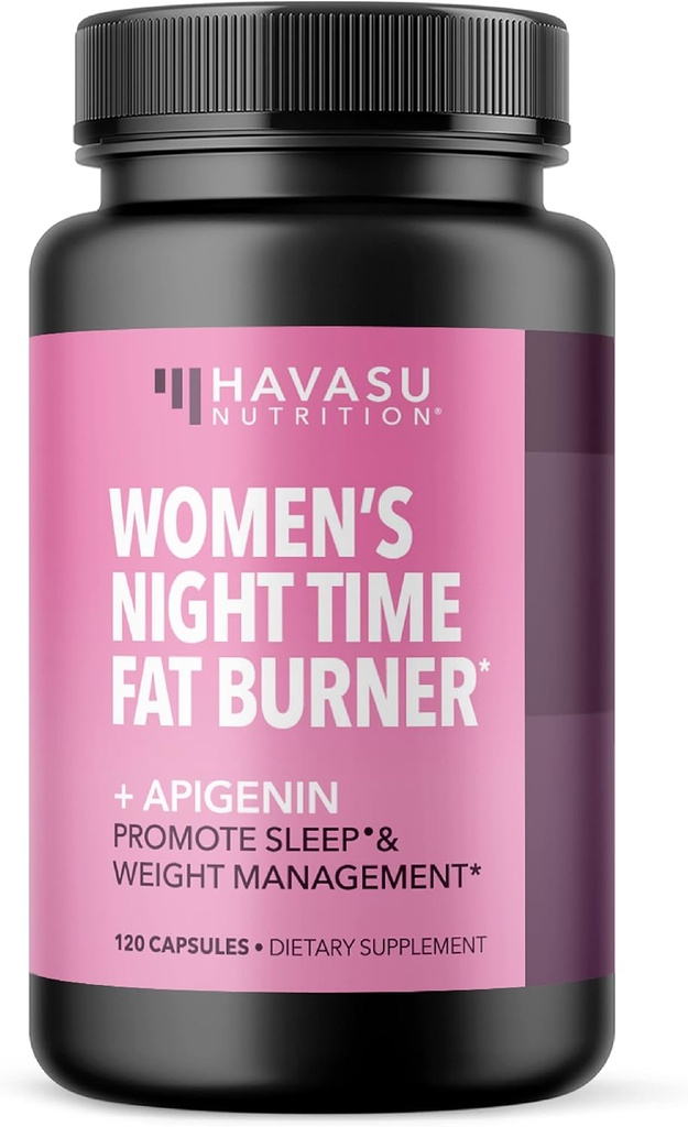 HAVASUの栄養物の女性の夜間時間の脂肪バーナー+アピゲニンのカプセル、120ct