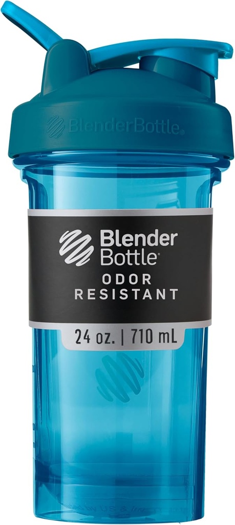 BlenderBottleのシェーカーのびんのプロ シリーズは蛋白質の揺れおよびプレワークアウト、24Ounce、オーシャン・ブルーのために完成します