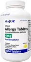 主要なアレルギーのタブレット、ChlorpheniramineのMalate 4のmg、Antihistamine 4時間、1000のタブレット