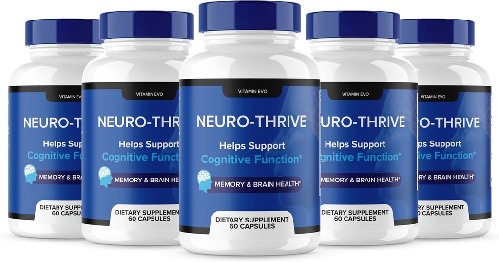 (5つのパック)神経の Thriveの頭脳の補足、記憶のためのNeuroの Thrive PQQQは頭脳の霧、神経の Thriveの認知機能、NeuroThriveのレビューNeuroThrive (300の帽子)のNeuroThriveの効果を減らすために
