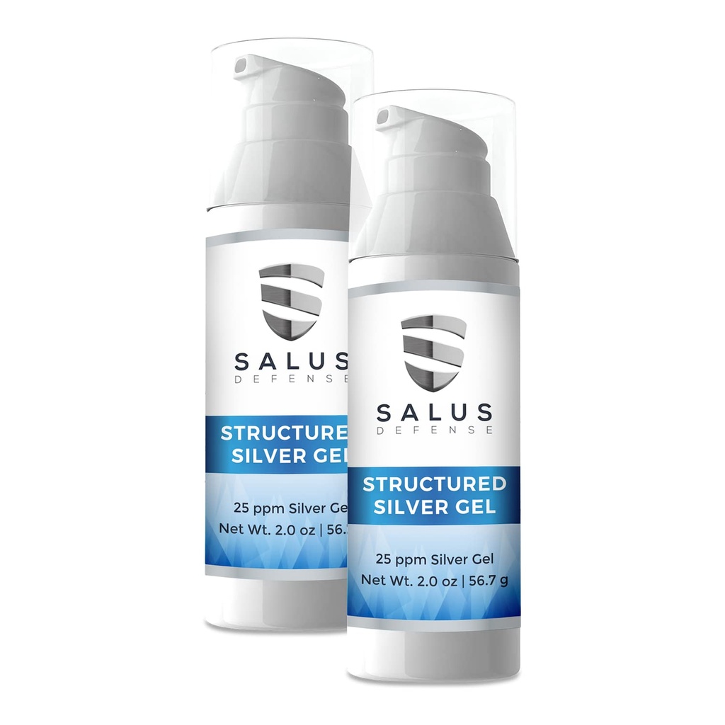 構造のシルバーゲル — 包帯に便利な - 天然手のSanitizer - コロイドシルバーよりも優れています - 2 Ounce 25ppm 安全です。 (2パック)