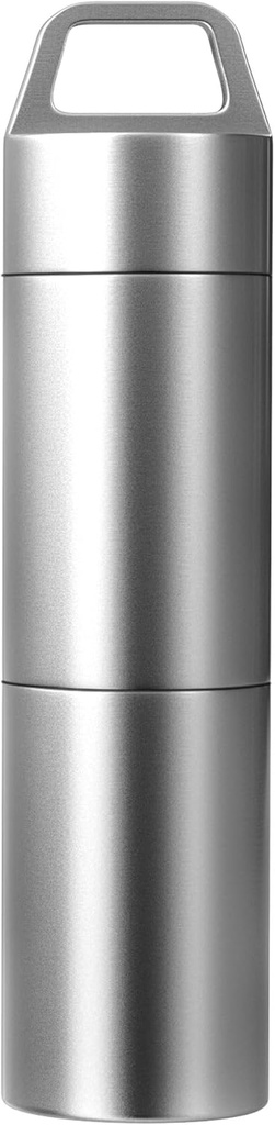 小さい丸薬の箱(2のコンパートメントの設計)、携帯用金属の丸薬のホールダーのKeychainの防水丸薬箱の容器の小型ステンレス鋼の丸薬のオルガナイザー旅行財布のポケットのための