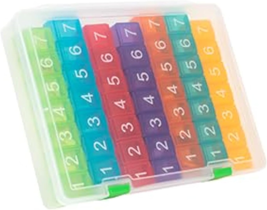 e-Pill 7 日X 7日クリアウィークリーピルオーガナイザー、ビタミン、薬Pillbox(レインボー)