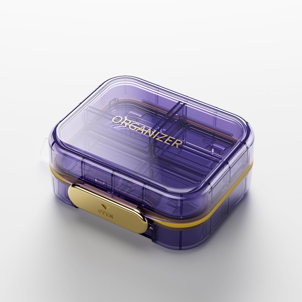 Bexeenの薬の丸薬のオルガナイザー旅行かわいい丸薬の容器の小型丸薬の箱の携帯用ビタミンのホールダーのオルガナイザーのコンパクト旅行サイズの薬の補足のための毎日のポケット薬