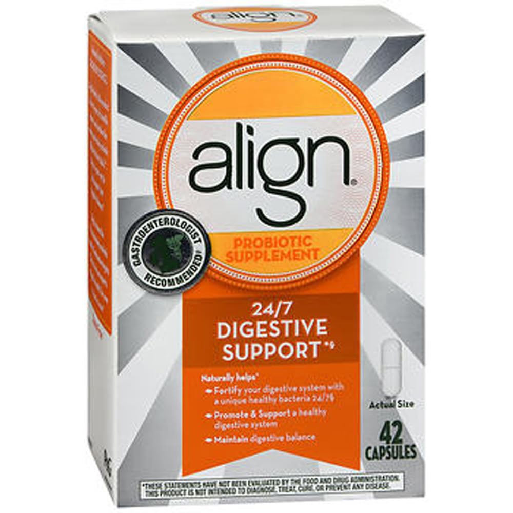 Align Probioticサプリメントカプセル、2 pk./42 ct。 [Biz割引]