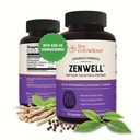 生きているConscious KSM-66 Ashwagandhaの補足w/L Theanine & AlphaWave - ZenWell 毎日ストレス救済、認知症、脳の健康 - 男性と女性のためのアシュワガンダ - 60カプセル