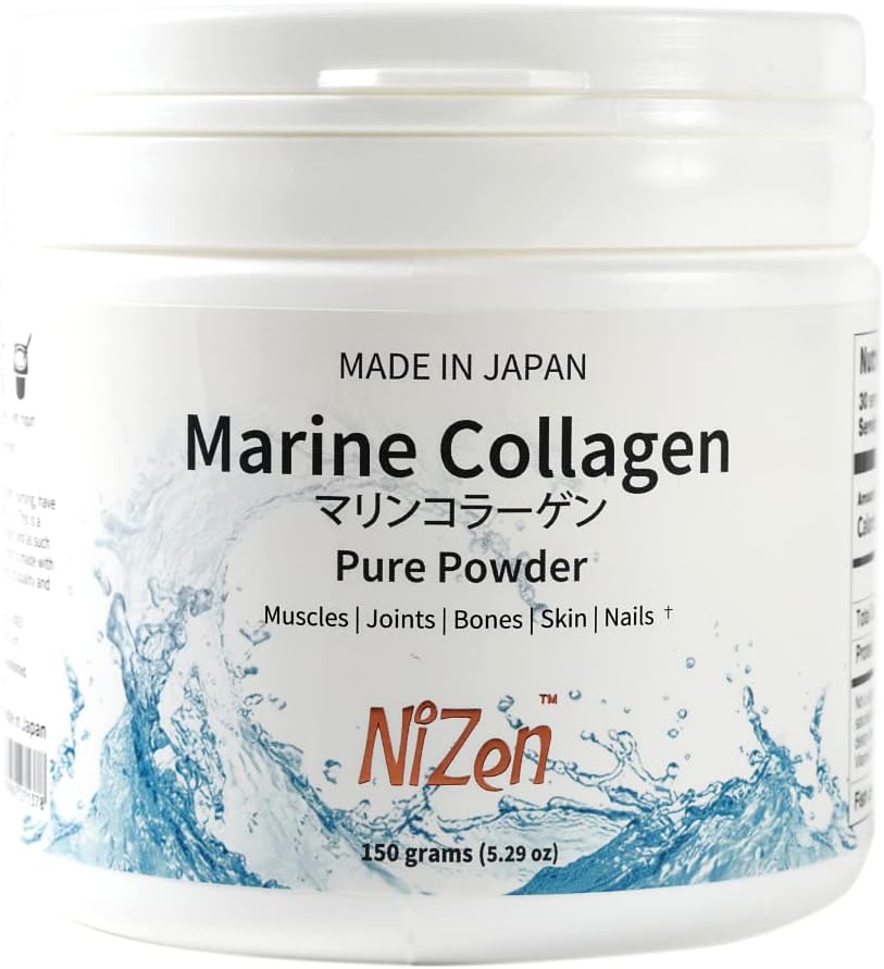 Nizenの海洋のコラーゲンの純粋な粉、加水分解されたペプチッド対消化のアミノ酸の補足。 不燃。 非巻取。 日本製 5.29ozの