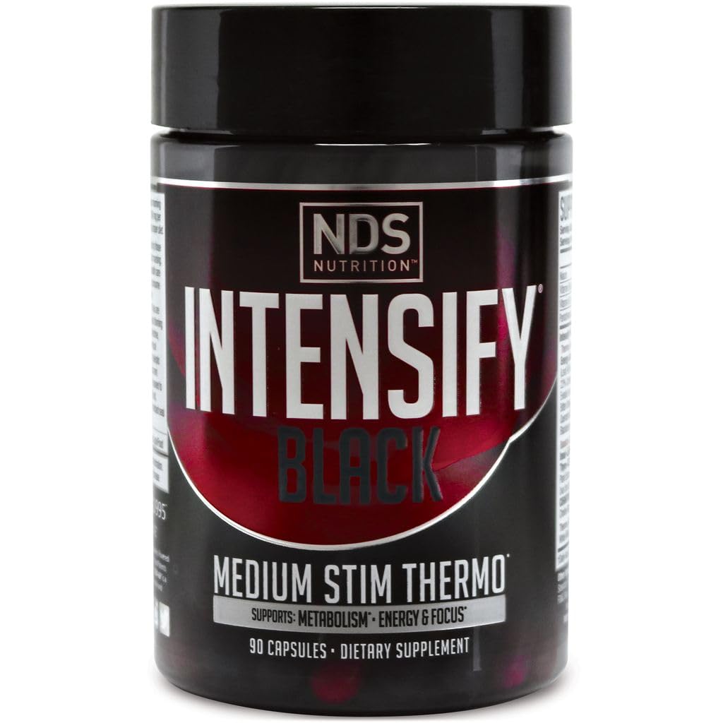 Intensify NDS栄養黒 - 脂肪と水損失のためのAdvantra ZとThermogenicブレンド - ブーストMetabolism、バーンカロリー、助けは食欲を抑制します - 体調を改善する、筋肉定義 - 90カプセル