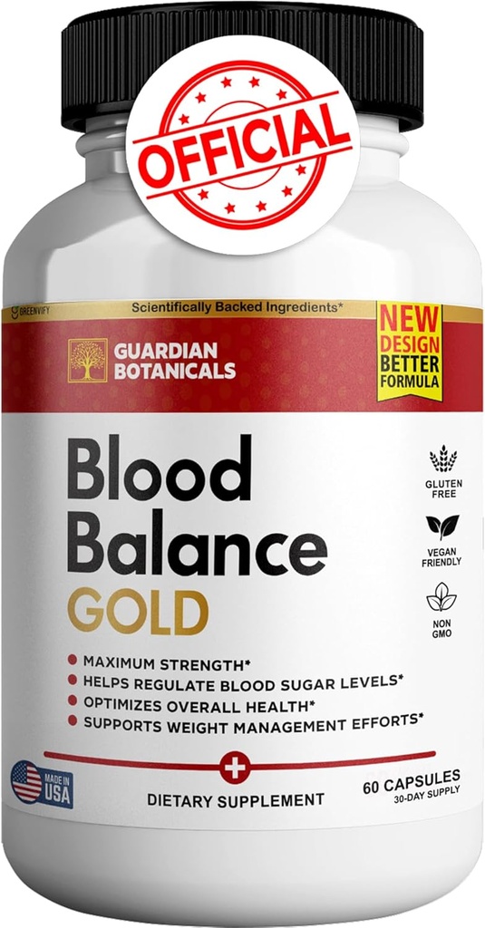 Guardian Botanicals Blood Balance All Natural Formula to Maintain Healthy Levels, Maximum Strength Daily Formula, Blood Balance Reviews (1 Pack - 60 Capsules)