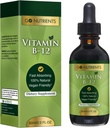 ゴーNutrientsビタミンB12サブリンガルメチルコバラミン - B-12液体ドロップ3000mcg、有機ラズベリー味、ビーガン - エネルギーをサポート、神経の健康と赤血球形成 - 2oz(48のサービング)