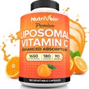 Nutriveinの優れたLiposomalのビタミンCの補足1650mg - 180の帽子:全ボディ防衛のための高吸収性の高い線量のビタミンCのカプセル及び全面的な井戸