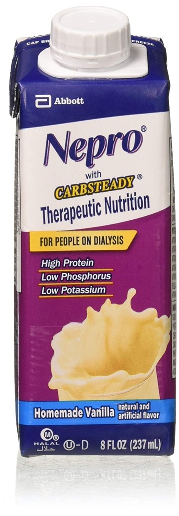 NeproはCarbのステアディ・バニラの液体との栄養を- 8 Oz/容器、Neproによる24の箱を完了します