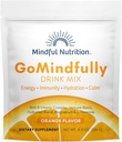 GoMindfully Orange Super Calm Magnesium Powder Drink Mix for Hydration, Recovery, Immunity and Energy with Trace Minerals, Essential Vitamins, L-Theanine and B Vitamin Complex
