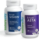 NatureCity Visionサポートバンドル|TrueVision Eye Healthフォーミュラ、30 Veggie Capsule + TrueAsta Marine