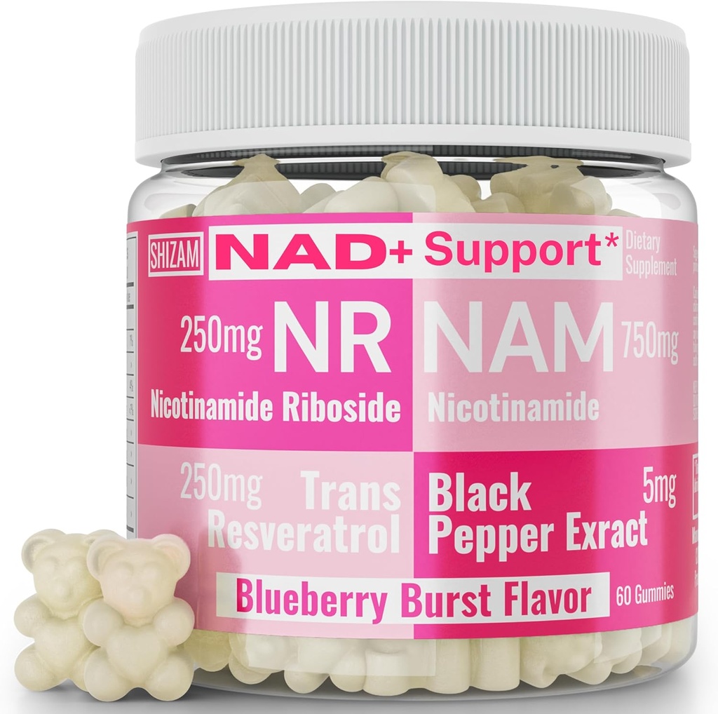 SHIZAMのニコチンアミドのリボシドNR NAMのResveratrolのグミ、1000mg NAD+ NAD +プラスNrf2の活性化剤のブスターwの純粋なナイアシンアミドのビタミンB3のカプセルの丸薬の粉はAlt NDAの再生剤500mgを補います