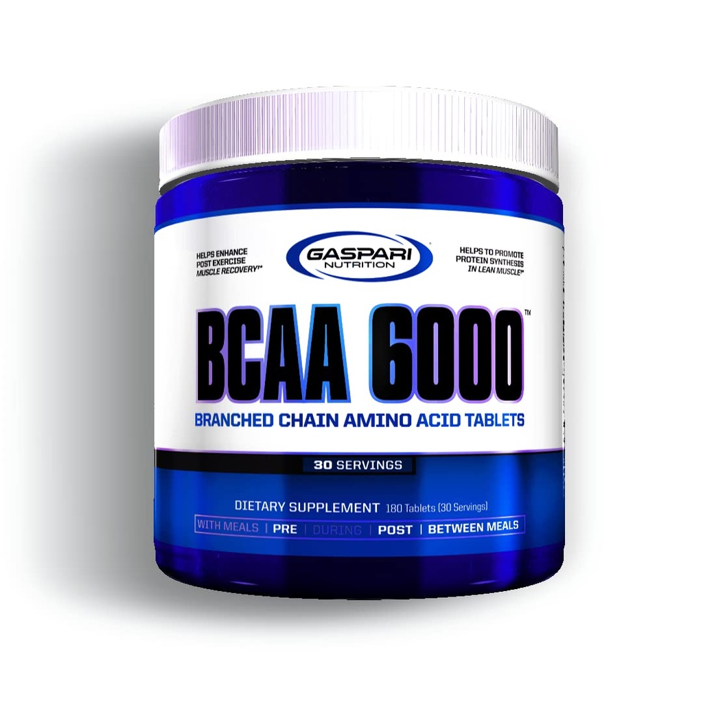 ガスパール栄養、BCAA 6000、ブランチチェーンアミノ酸錠、筋肉の痛みと疲労を減少させ、エアロビックと嫌気性スポーツパフォーマンスを最適化(30サービング)