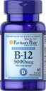 Puritans プライド ビタミン B-12 は、食品をエネルギーに変換するのに役立ちます* 5000 マック サブリンガル マイクロローゼンジ、60 カウント (パッケージ 1)