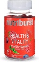 NUTRIBURST – 健康とバイタリティ | 英国 最も信頼されるブランド | 完全菜食主義者のグルテンフリーのマルチビタミン | 必須ビタミン・ビオチンが含まれています | 天然の混合ベリー風味 | 60 グミ