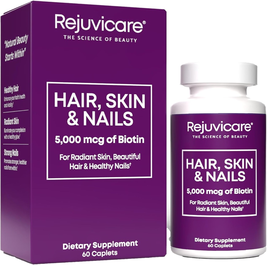 毛皮および釘、毛の成長サポート、健康な皮及び釘、ビオチン、ビタミンB1、B2、B3、B6及びB7 + B1は、健康な毛、放射性皮および強い釘、ビーガン、60の小冊子を支えます