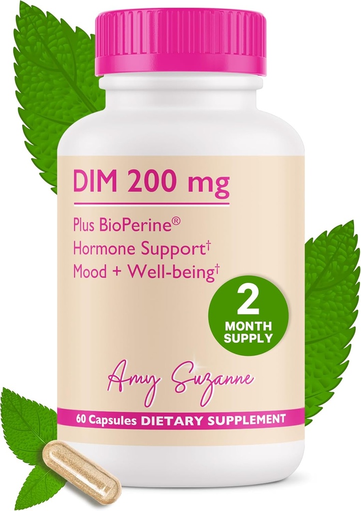 女性のための200 DIMサプリメント - エストロゲン代謝と月経閉止のためのホルモンのハーモニー, ペリメノポーズ & PMSサポート - DIMプラス気分のサポートのためのバイオパーリン - 60 日の供給, ビーガン