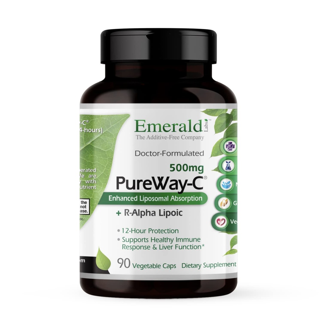 EMERALD LABS PureWay-C - Rアルファリポ酸* - ビタミンCを高速吸収 - 90野菜カプセル(45日供給)