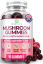 世界初のキノココンプレックスグミー - 10倍のキノコサプリメントwライオンズマネ(90咀嚼2500mg /サービス)向知性脳サプリメント、免疫サポート&ストレス救済 - ピル&カプセル、7ケトを置き換える