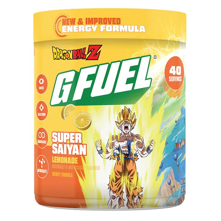 Gの燃料ドラゴンの球Zのエネルギー飲み物の粉、賭博のためのプレワークアウトのカフェインの組合せ、砂糖の自由な焦点のアミノ酸、ビタミン+酸化防止剤、9.9oz (Lemonade、40のサービング)