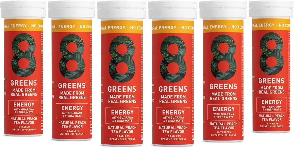 8GreensのSupergreensのタブレット 極度の緑の粉のSuperfoodのタブレット、Metabolismの免除及び焦点、毎日緑のEffervescentのタブレット、有機性:アロエVera、Spirulina、Chlorella、エネルギー、60のサービング