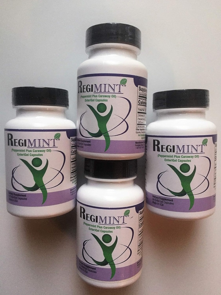 Peppermint Oil Plus Caraway Enteric Caps. IBS (4 Bottles)