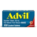 Advilの痛みのRelieverおよび熱心な減力剤、頭痛、腰痛、月経の痛みおよび接合箇所の痛みの軽減のためのIbuprofen 200mgの痛みの軽減薬 - 100の上塗を施してあるタブレット