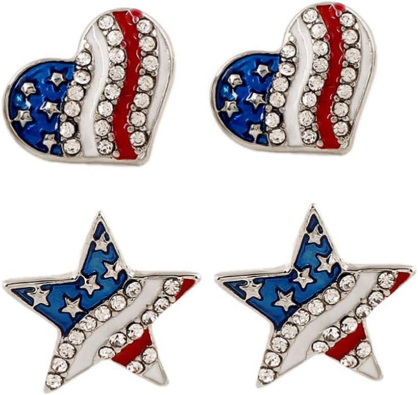 女性の宝石類の Eardrop の軽量の流行の党付属品のための PRETYZOOM Patriotic のイヤリングのアメリカの旗の Eardrop