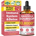 Graviola Soursopの葉のエキスの液体-Soursopのビターの液体、サポート 免疫、弛緩、レバーおよび睡眠、砂糖及びアルコールフリー、高吸収性の方式、いちごの味、2 Fl Oz