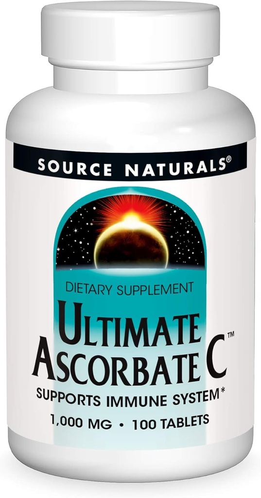 Source Naturals Ultimate Ascorbate C - Vitamin C - 2000 mg Supports Immune System - 100 Tablets