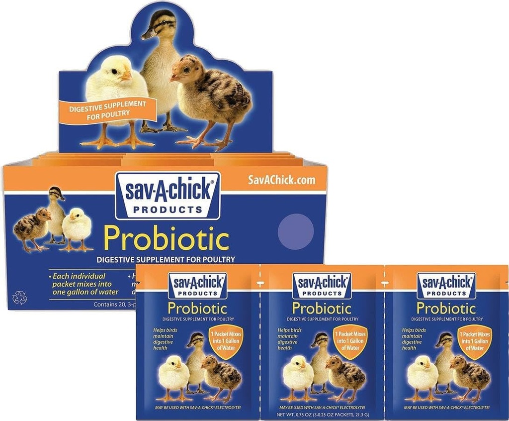 Sav-A-Chick Probiotic 3 パケット .17oz