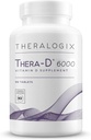 Theralogix Thera-D 6000 ビタミン D サプリメント - 6,000 IU (150 mcg) ビタミン D3 錠 - 90 日の供給 - 女性と男性のための免疫サポートサプリメント - Aids Bone & Heart Health - NSF 認定 - 90 錠