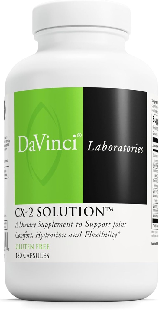 DAVINCI Labs CX-2ソリューション - 筋肉機能、関節の健康、水和と柔軟性をサポートする栄養補助食品* - グルコサミンHCl、MSM、海キュウリなど - グルテンフリー - 180カプセル