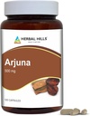 HERBAL HILLS Arjuna カプセル(Terminalia Arjuna) | 120 カウント(500 mg) | アルジュナ バルク エキスで標準化された抽出物および健康の補足