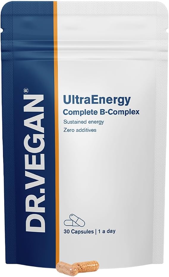 ログイン VEGAN UltraEnergy | 高強度ビタミンB複合体、30ビーガンフレンドリーカプセル | ビタミンB12(100ug)、コリン(50mg)、ビオチン(50ug)、フォレート(200ug) | 1日