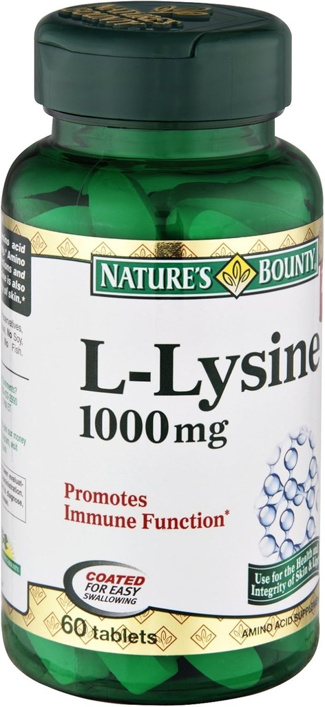Nature's Bounty L-Lysine 1000mg、60錠(3パック)
