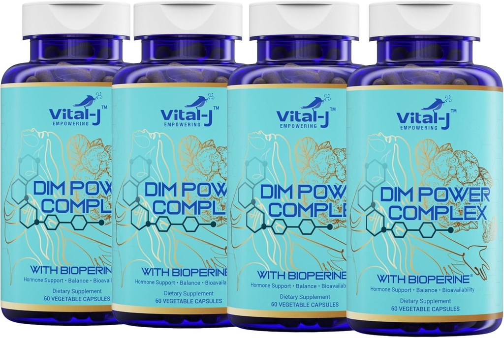4-in-1 DIMポテンシャルコンプレックス300mg - エストロゲンバランスとメタボリズム、バイオペリン(x4)、カルシウム、ブロッコリーエキスとエネルギー&メノポーズサポートサプリメント - 女性と男性120のサービング