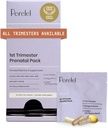 Perelel 1st Trimester Prenatal Pack、Folate、ビタミンD、オメガ3、鉄&ジンジャー、早期妊娠のための栄養サポート、大豆&グルテンフリー、非GMO、30デイリーピルパック