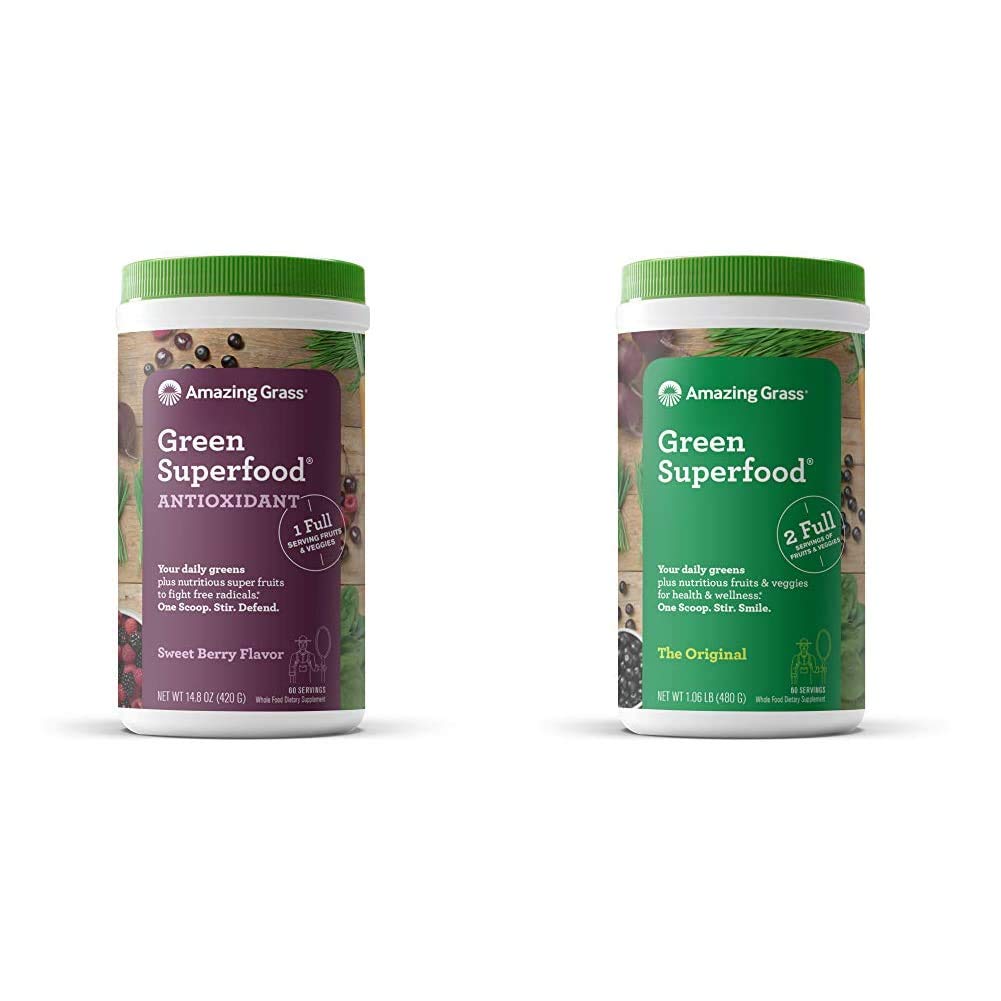 驚くべき草の緑はSuperfoodsの粉(オリジナル+酸化防止剤)を混合します