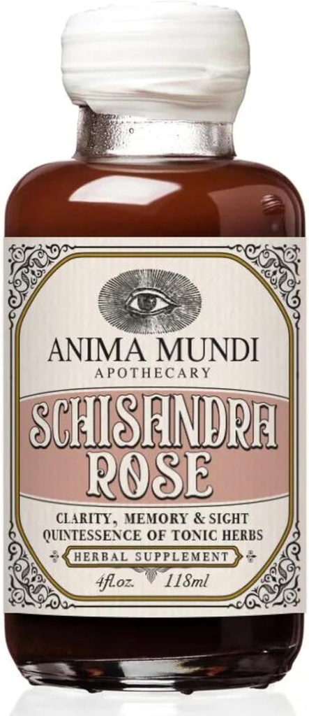 Anima Mundi Apothecary Schisandra rose Elixir - 液体 Schisandra Berry Adaptogen サプリメント ととも に Wildcrafted Rose Petals for Liver と Kidney サポート - Anima Mundi Beauty Supplements (4oz / 120ml)