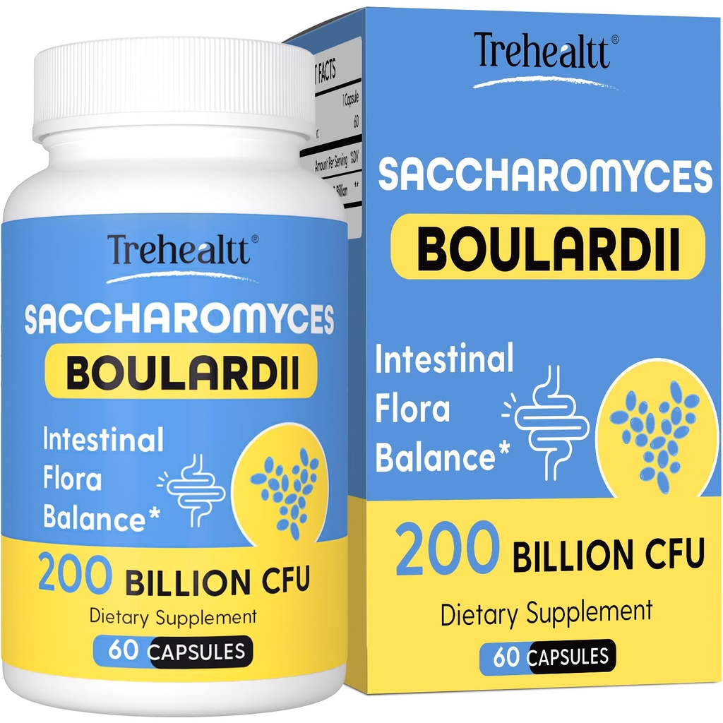 Saccharomyces Boulardii Probiotics 200 Billion CFUsの腸、腸、腸、腸、免疫及び消化器の健康、耐酸性及び棚安定剤、60日の供給のための臨床的にStudied Probiotic